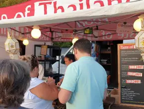 Taste of Thailand sold out sign at an event