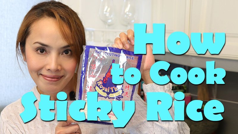 Traditional method of how to cook Thai sticky rice at home