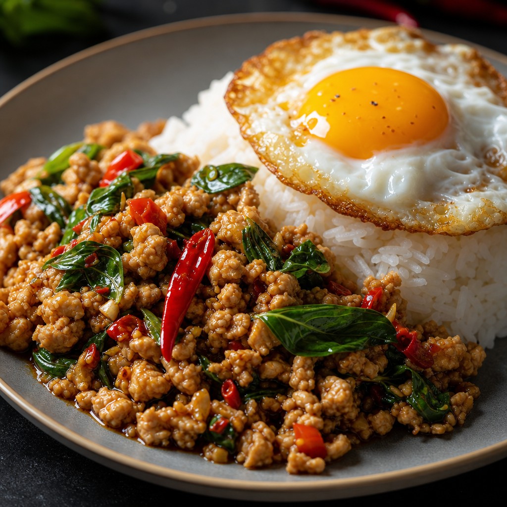 Pad Krapow - Thai basil chicken stir fry