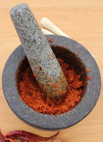 a Real Thai Red Curry Paste Recipe Requires a Pestle and Mortar