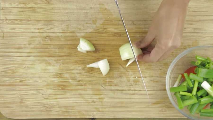 Cut the onion
