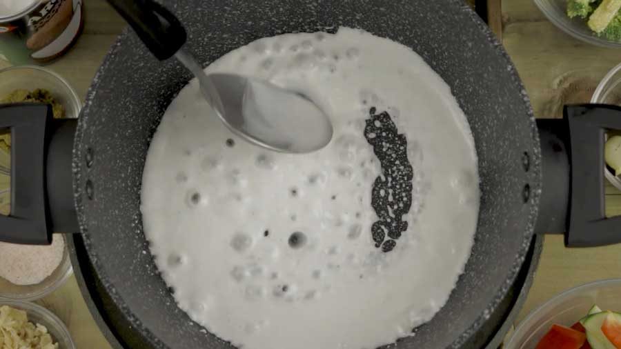 Stir until it boils
