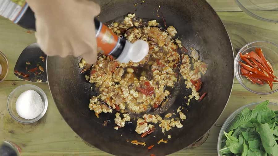Add the dark soy sauce