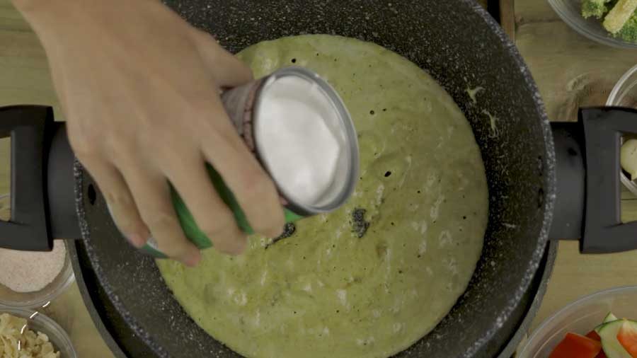 Add the remaining coconut milk