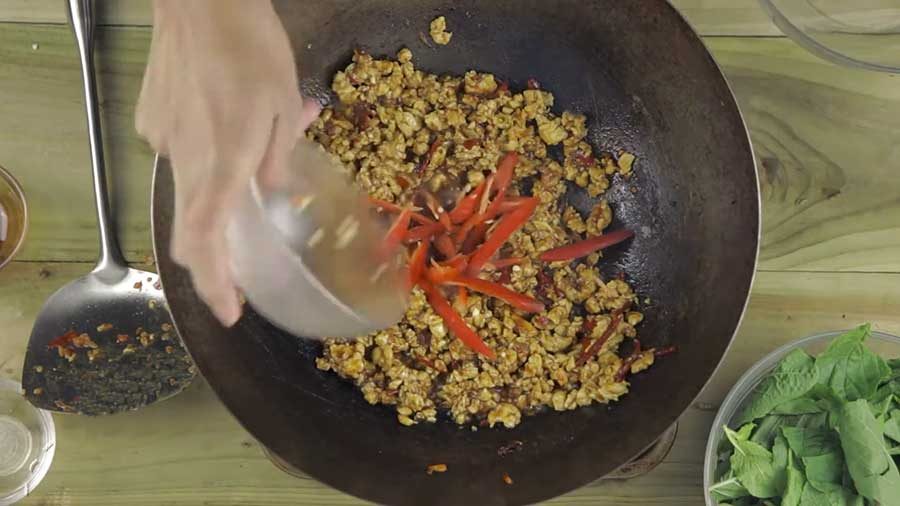 Add the red chilli