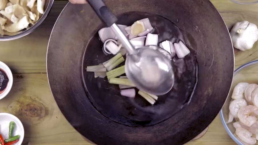 Add salt and bring to the boil