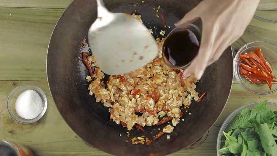 Add the oyster sauce