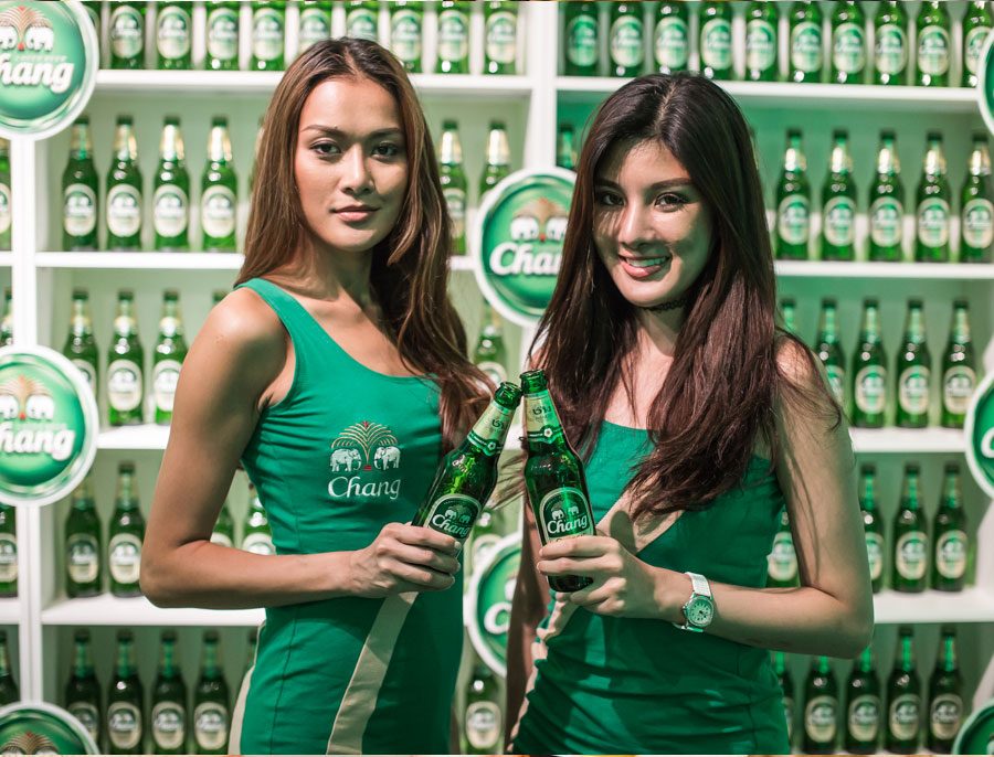 Beer Chang elephant logo brand one of the most popular Thai beer brands from Thailand