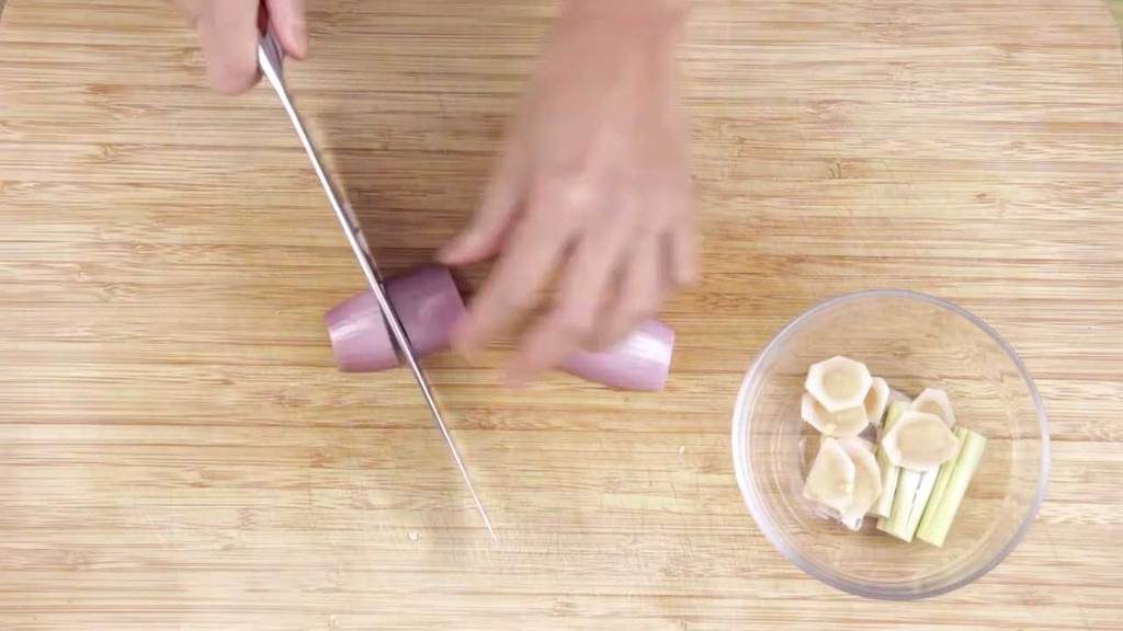 Cut the shallots