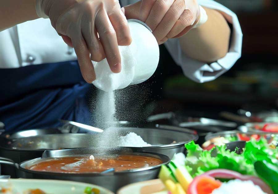 MSG being added to Thai cooking