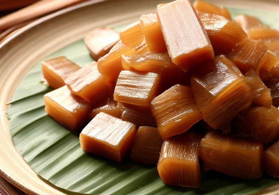 Palm sugar blocks used for sweetening authentic Thai curries and sauces