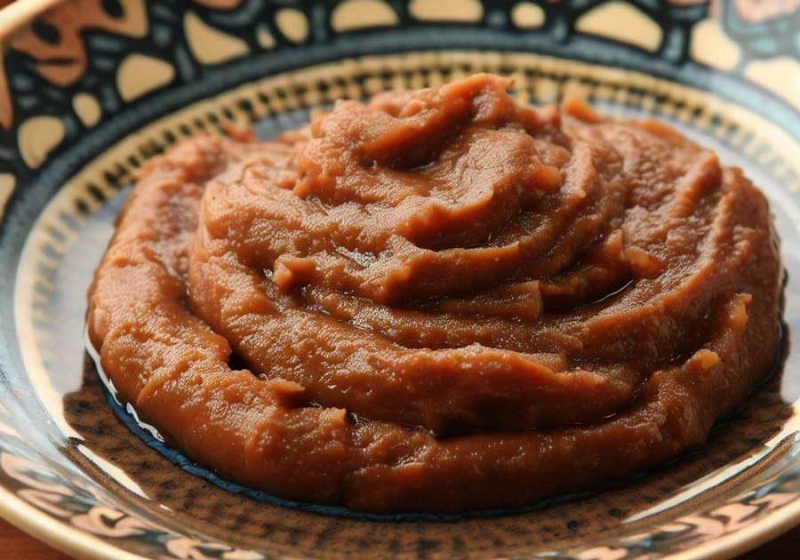 Tamarind paste providing essential sour notes for pad Thai and curries